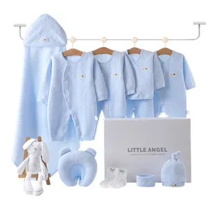 Spring Latest Design 100% Cotton Newborn Gift Box Clothes 12pcs Soft Infant Baby Clothing Set For 0-12 Months