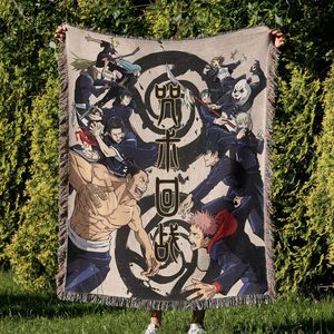 Tapiz de Anime Moderno y Ecológico Personalizado, Diseño de <span class=keywords><strong>Berserk</strong></span>, Tejido Jacquard de Poliéster, Manta de Estilo Japonés para las Cuatro Estaciones, Cubre Sofá - Product Image 4