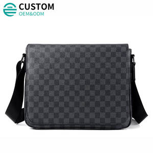 Borsa a Tracolla da Uomo Fuliya Personalizzata con Etichetta Privata, Stile Casual Business alla Moda, Borsa <span class=keywords><strong>Messenger</strong></span> a Quadri per Lavoro e Tempo Libero - Product Image 1