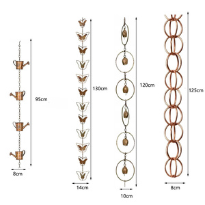 Cadena de Lluvia Decorativa para Drenaje, Cadena Metálica Decorativa para Exteriores, Campanas de Viento Grandes - Product Image 2