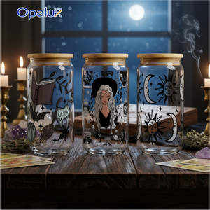 Vinilo de Transferencia UV DTF con Diseño de Brujería del Zodiaco Místico, Símbolos Mágicos del Sol y <span class=keywords><strong>la</strong></span> Luna Celestial, Adhesivo PET de Despegue en Frío para Vasos de 16 oz - Product Image 3