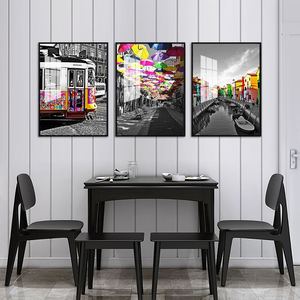 Set di 3 Stampe su Vetro e Porcellana con Paesaggio di <span class=keywords><strong>Venezia</strong></span> in Stile Nordico Moderno, Decorazione Murale per Casa - Product Image 5