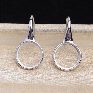 Support d'accessoires en argent S925 Wenchi pour perles, édition coréenne 16259, composants de bijoux pour boucles d'oreilles à aiguille droite 10-12 - Product Image 3