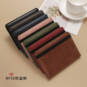 Vintage <b>RFID</b> <b>Blocking</b> Passport Holder – Multi-Slot Travel <b>Wallet</b> with Elastic Band & Card Organizer - Product Image 2
