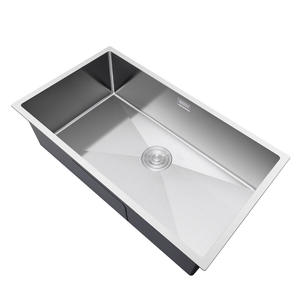 Évier de cuisine à cuve unique grande taille en acier inoxydable 304, motif nid d'abeille nano, fait main, pour usage domestique - Product Image 5