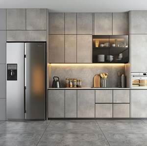 ตู้ครัวแยกส่วนหรูหราทันสมัยไม้โอ๊คกันน้ำและเป็นมิตรกับสิ่งแวดล้อมพร้อมประกอบ - Product Image 3