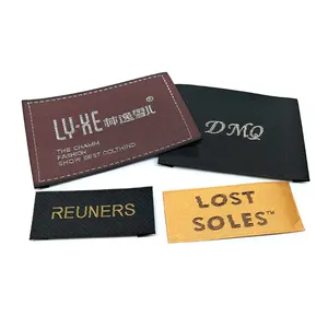 custom woven fabric label clothing tags printing in roll form garment
