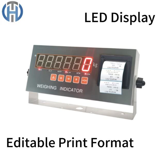 A1-7P-BQ Digital Weighing Indicator Thermal Printer OIML Certified Class III LED Display Stainless Steel for Floor Weight Scale