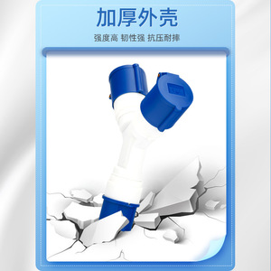 Three Way Industrial Plug Socket Ip44 Waterproof Plastic Y Type Connector For Outdoor Use - Product Image 4