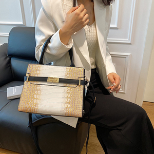 2024 Nuevo Bolso de Hombro de Lujo a la Moda para Damas de Piel Sintética con Patrón de Cocodrilo y Cierre de Inserción Bolsos Cruzados para Mujer - Product Image 4