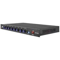 Amplificateur audio de classe D 8 canaux 150W * 8 RMS amplificateur de puissance de lumières LED de taille numérique professionnelle 1U