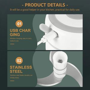 Wireless USB Charging 30W Eco-Friendly Electric Mini Garlic Crusher Press Blender Grinder 100ml Capacity PP Plastic Stainless - Product Image 6