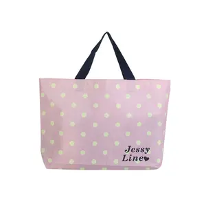 Wholesales custom price reasonable polypropylene pink cute fashion printing pp non woven bag