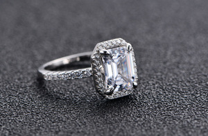 Anillo de Diamantes de Colores para Mujer, Joyería de Moda, Plata de Ley S925, Anillo Rectangular de Rubí, Amuleto para Mujer, Joyería Personalizada de Alta Gama - Product Image 6