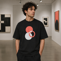 T-shirts brodés de créateur 300 GSM 100 % coton, graphiques personnalisés brodés, pour hommes, de marque premium, vente en gros par le fabricant