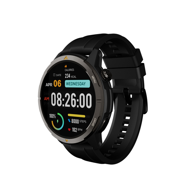 AGM W1 GPS Sport Smart Watch IP68 Waterproof Unisex Round AMOLED Display Activity Tracker Calendar with Call Function