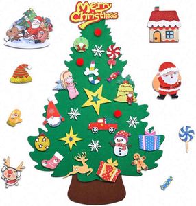 DIY Felt <b>Christmas</b> <b>Tree</b> 3.2FT with 33Pcs Detachable Ornaments <b>Wall</b> Hanging <b>Christmas</b> Decorations Felt Craft Kits for Kids - Product Image 1