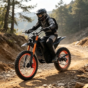 Moto électrique tout-terrain pour adulte, puissance de pointe 7000W, capacité de montée 65 degrés, fourche inversée <span class=keywords><strong>à</strong></span> rayons orange, motos électriques - Product Image 4