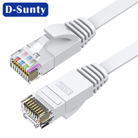 Cat6 1m 100% cuivre UTP mince câble Ethernet connecteurs RJ45 souples câbles réseau plats Cat 6 ROHS 8P8C cordon de raccordement
