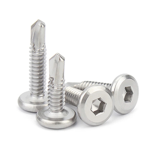 Bibo Yaente Factory Flat Head Hex Socket Self-drilling Screws - Black Chamfered Dovetail Anti-theft <b>Fasteners</b> for Guardrail - Product Image 2