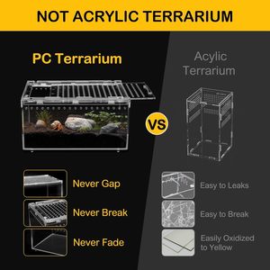 Terrario de Acrílico Transparente Personalizado al por Mayor, Caja Resistente para Reptiles, Arañas y Tarántulas, para Tiendas de Mascotas y Criadores - Product Image 6