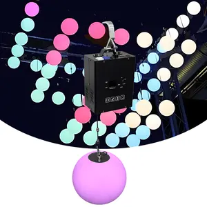 Dynamic Full Color LED Stage Winch Kinetic Ball Light Sphere Lifting System For Concert Show Events Wedding Lighting