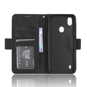 Funda de cuero con tapa tipo billetera y ranuras para múltiples tarjetas, diseño de rayas de ganado, para teléfono celular Consumer Cellular <span class=keywords><strong>Verve</strong></span> Connect ZTE Z6103 - Product Image 5