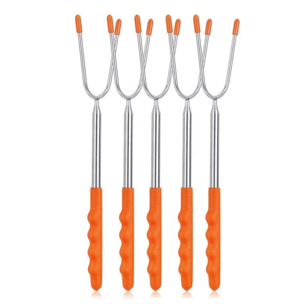 Premium Enfants Extra Long 45 ''Bâtons de Torréfaction de Guimauve Télescopique BARBECUE Fourchettes