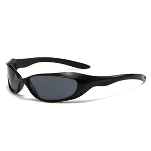 Lunettes de soleil futuristes avant-gardistes à monture intégrale, verres polarisés PC, protection UV400, pour le sport et la mode en extérieur - Product Image 5