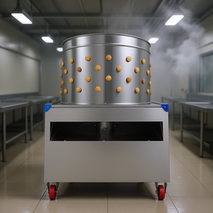 Plumeuse à poulet électrique 23,6 pouces 2200W en acier inoxydable, capacité de traitement des plumes de 100 kg/h, usage industriel - Product Image 2