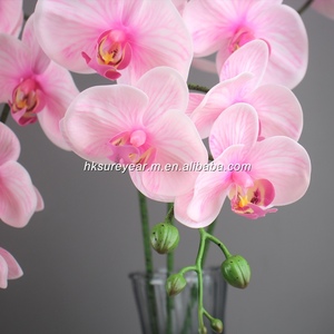 กล้วยไม้ฟาแลนนอปซิสสีชมพูสัมผัสเหมือนจริง ดอกไม้ประดิษฐ์ 3 มิติ ทำจากยางลาเท็กซ์ สำหรับตกแต่งบ้าน งานแต่งงาน ขายส่ง - Product Image 3
