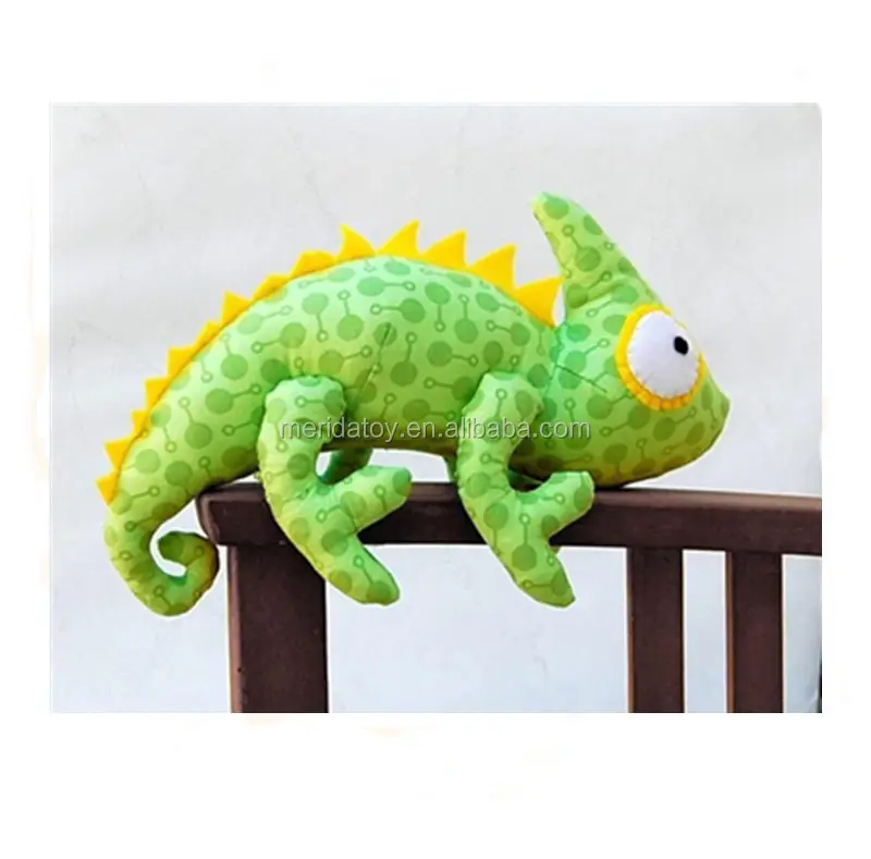 Desain Unik 25 Cm Manusia Hidup Aneh Hewan Mainan Boneka Hijau Chameleon Mainan Simulasi Mainan Hewan