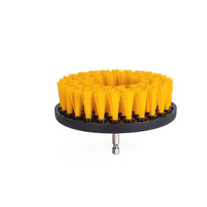 Juego de accesorios de cepillo de taladro eléctrico de 3 piezas <span class=keywords><strong>Kit</strong></span> de fregador eléctrico de nailon amarillo para limpieza de automóviles, baños, alfombras, piscinas y más - Product Image 2