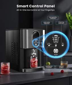 Comptoir de machine à glaçons électrique Nugget 44lbs/24H réservoir d'eau de distributeur de Machine à glace carrée à granulés à mâcher doux - Product Image 4