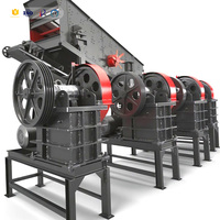 Mini concasseur à mâchoires mobile, concasseur de pierres diesel portable, machine à haute productivité, moteur pour le recyclage du béton