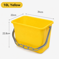 Baiyun Cleaning AF08422 Cubo de fregona rectangular de 10L de plástico PP engrosado con mango ergonómico para el hogar, multicolor