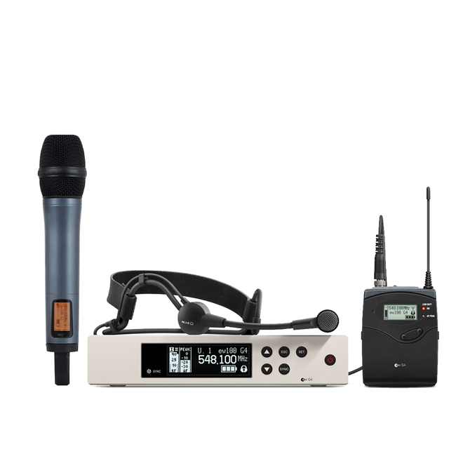 EW100G4 EW 100 G4 Wireless Lapel Lavalier Microphone Professional System with E835S Haneheld UHF Microphone