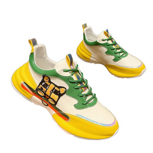 Sneakers Chunky Innovantes Imprimées en 3D pour Hommes et Femmes, Motif Ours Color Block, Semelle Épaisse, Confortables, Style Streetwear Décontracté - Product Image 6