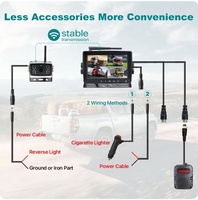 9 pouces sans fil AHD angle mort Radar moniteur 2 pièces IR caméra DVR enregistreur écran partagé camion Bus remorque voiture alarme BSD IPS