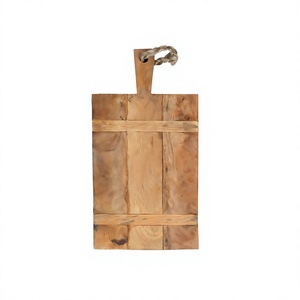 Tabla de cortar redonda de bambú desechable, la más vendida, con 1.5 cm de grosor y mango metálico de fácil limpieza, utensilio de cocina, regalo, decoración del hogar - Product Image 1