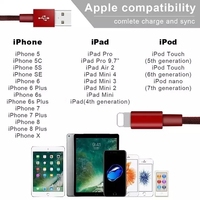 Kabel Data USB pengisi daya kabel USB tersertifikasi Mfi asli untuk iphones16 dengan anyaman nilon dibuat untuk iphone/ipad/ipod