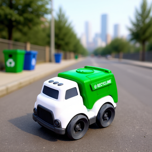 Camión de Basura de Juguete para Niños, Vehículo de Reciclaje, Camión de Servicio Urbano, Camión de Juego de Plástico Duradero con Malla - Product Image 3