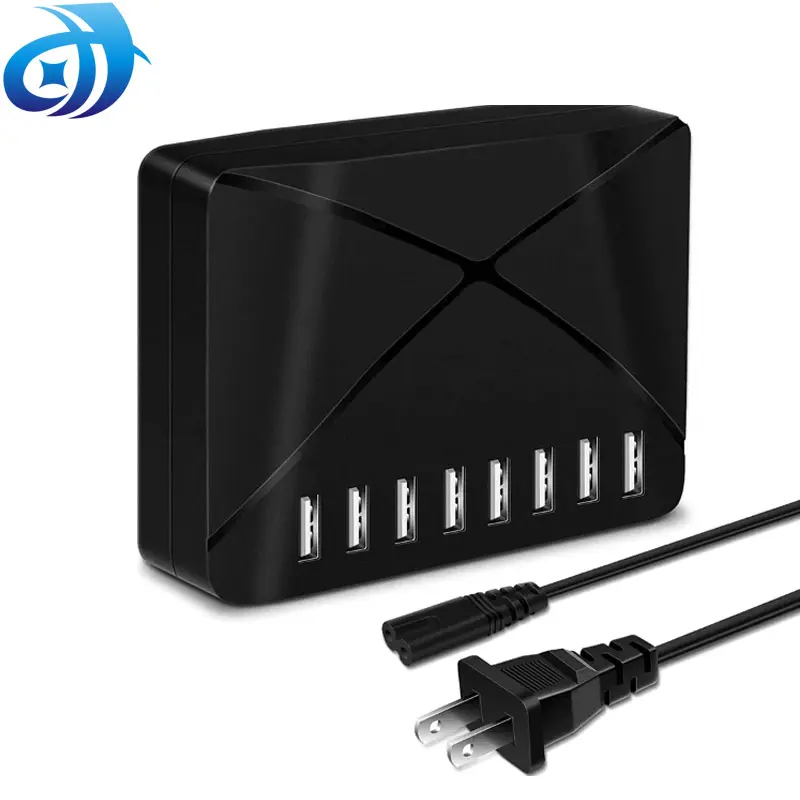 8 Port USB şarj aleti 40W seyahat şarj istasyonu birden fazla cihaz için akıllı telefonlar tabletler için güç bankası