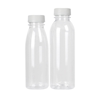 Bouteille transparente pour boissons, eau, café avec couvercle en plastique 250 ml, bouteille en plastique PET de qualité alimentaire pour jus avec couvercle en aluminium