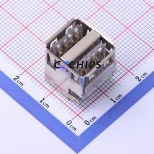 KH-2AF90CB-17JB USB Connector Through hole Component (THT) Connector Type-A Female Sink Board 4Px2 - Product Image 1