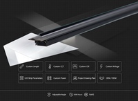 Barre de profilé LED en aluminium pour éclairage encastré d'angle réglable pour étagères et armoires YB1005-32-1