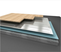 Tapis chauffant électrique radiant pour plancher, design moderne, feuille d'aluminium, garantie 5 ans+, pour hôtels, parquets stratifiés