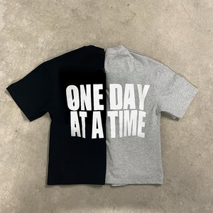 T-shirts pour hommes en coton 100% respirant, à manches tombantes, surdimensionnés, décontractés, à logo personnalisé, imprimés à l'écran - Product Image 2