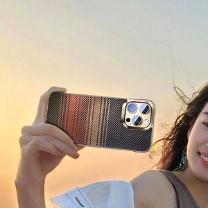 Ốp điện thoại iPhone 17 16 15 14 Pro Max siêu mỏng không viền, chấ<span class=keywords><strong>t</strong></span> liệu sợi aramid - Product Image 3