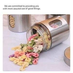 Offre Spéciale pots de stockage d'épices en acier inoxydable et en verre ensemble ménage cuisine réfrigérateur conteneurs de stockage des aliments - Product Image 5